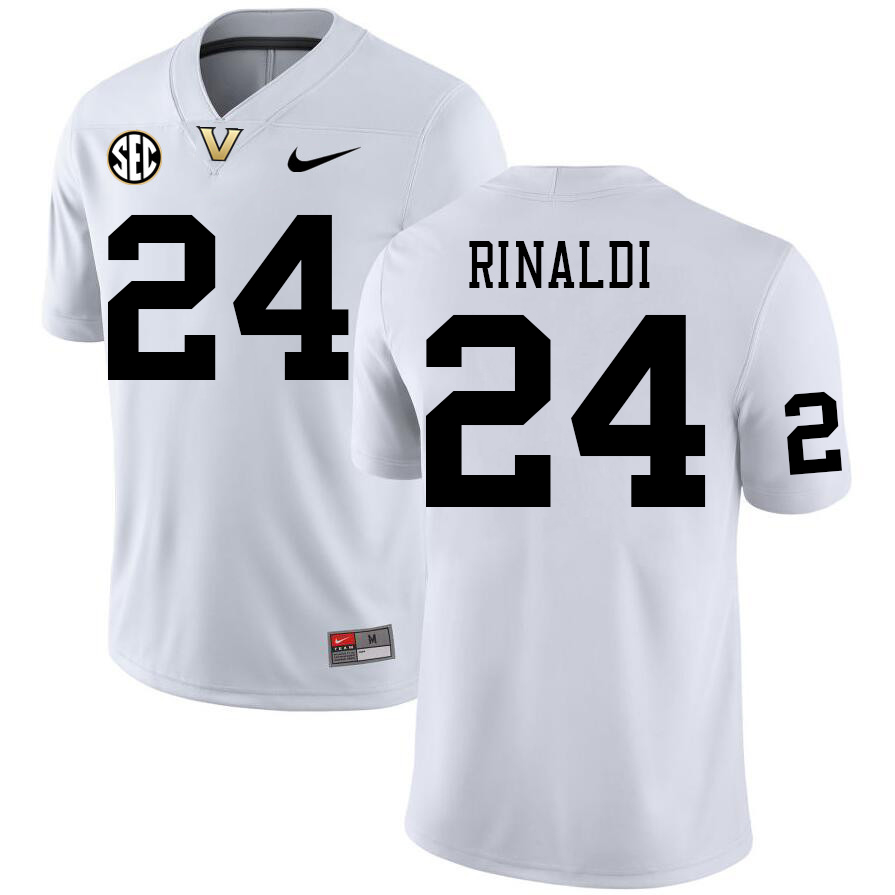 Vanderbilt Commodores #24 Nicholas Rinaldi College Football Jerseys Sale Stitched-White